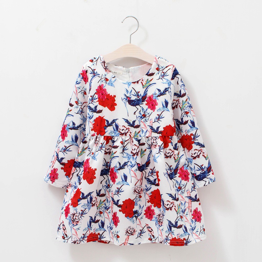 Đầm Sanlutoz Thiết Kế Dài Tay Phong Cách Thời Trang Mùa Thu Đông Dành Cho Bé Gái