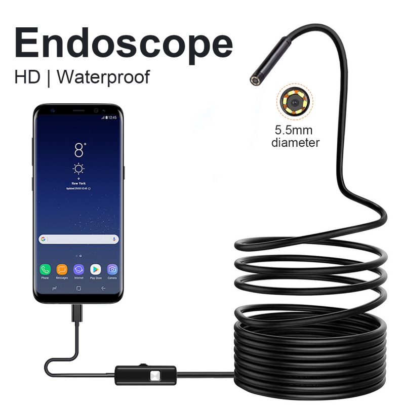 Camera nội soi HdoorLink 7mm chống thấm nước IP67 với 6 bóng LED có thể điều chỉnh cổng Micro USB