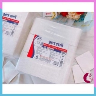 Bông cắt miếng sẵn Bạch Tuyết ( 7x7cm ) Gói 0.5kg, – Bông dùng trong spa, phun xăm