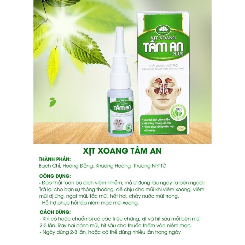 Xịt xoang Tâm An [chính hãng ]