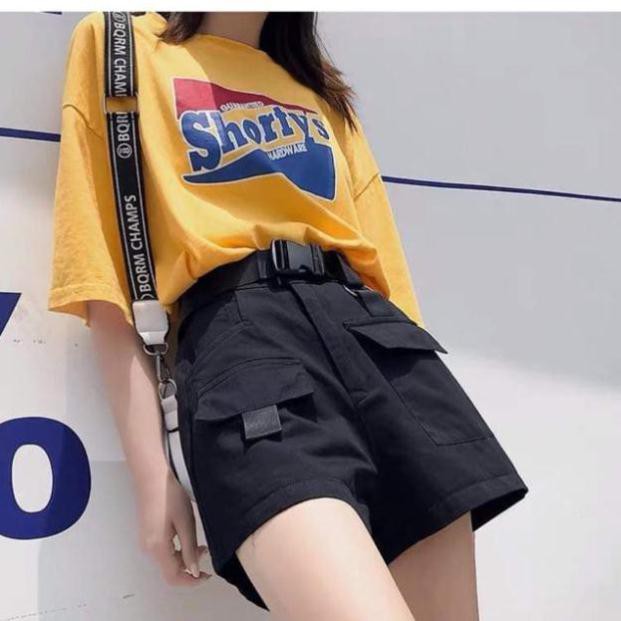 [GiáHủyDiệt] Quần short kaki kèm dây đai