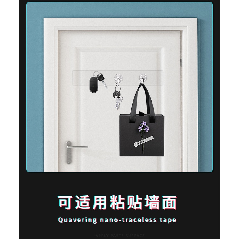 Băng dính 2 hai mặt keo dán trắng đa năng trong suốt 3m,5m siêu tiện lợi