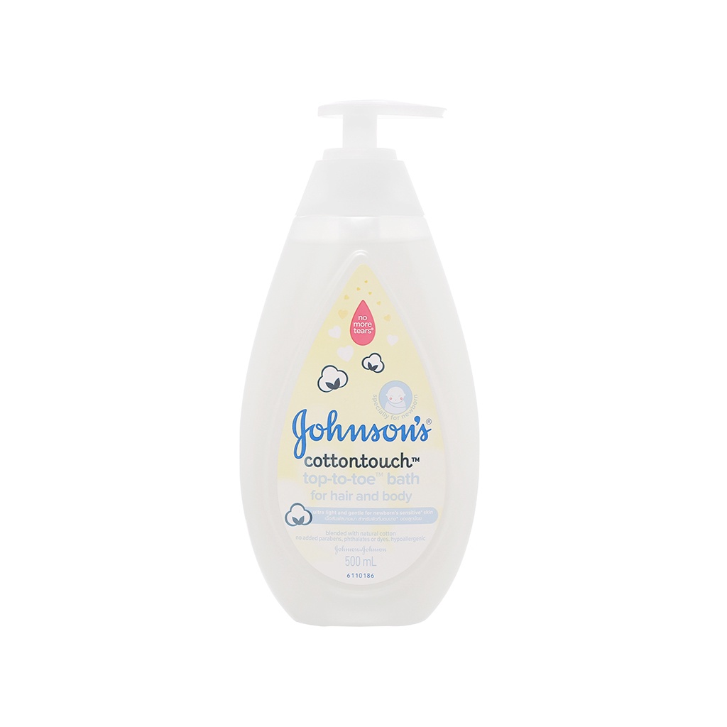 [Nhập HANG2708 giảm 8% đơn 300K] Sữa tắm gội toàn thân Johnson Baby Cottontouch (500ml)