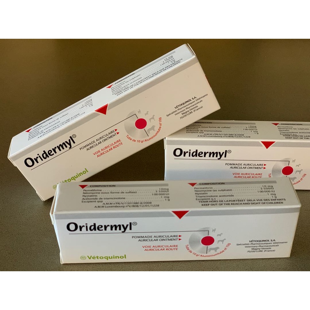 Sản phẩm vệ sinh tai Oridermyl làm sạch rận tai chó mèo và ngăn ngừa viêm tai
