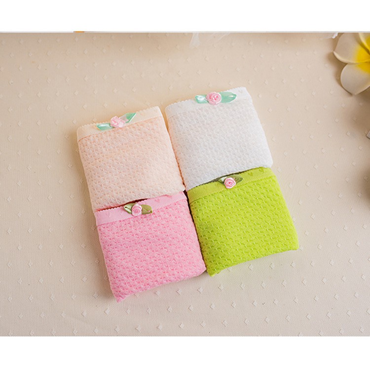 Combo 5 quần lót nữ Muji thông hơi nơ hoa hồng nhỏ xinh xắn