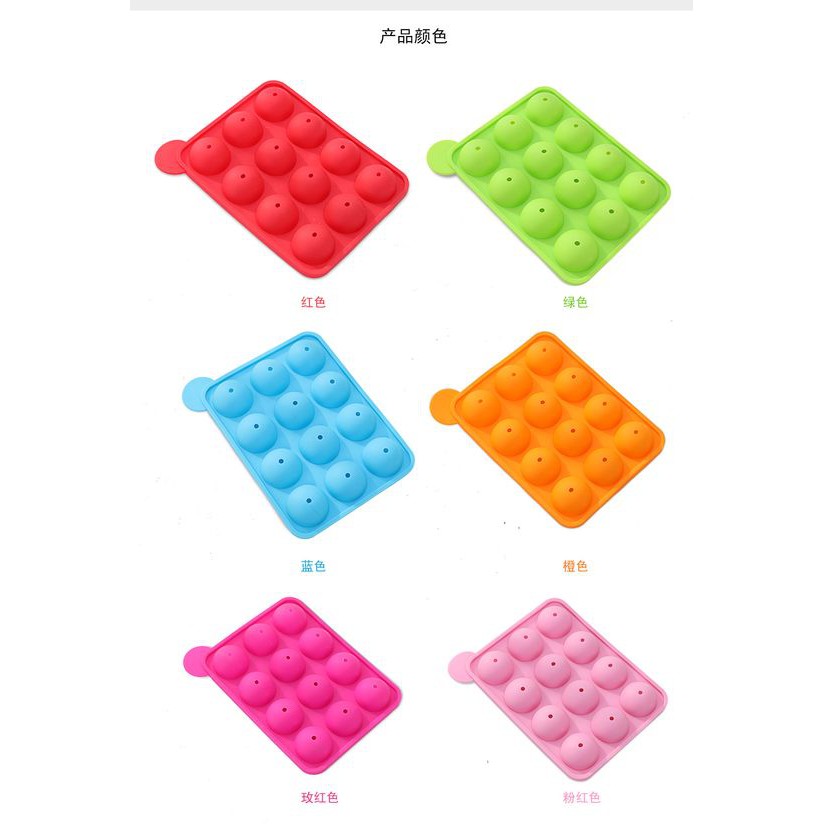 KHUÔN SILLICON CAKEPOP 12 Ô