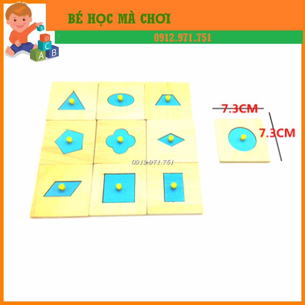 Núm trụ hình hình khối montessori chuẩn| Đồ chơi GDS