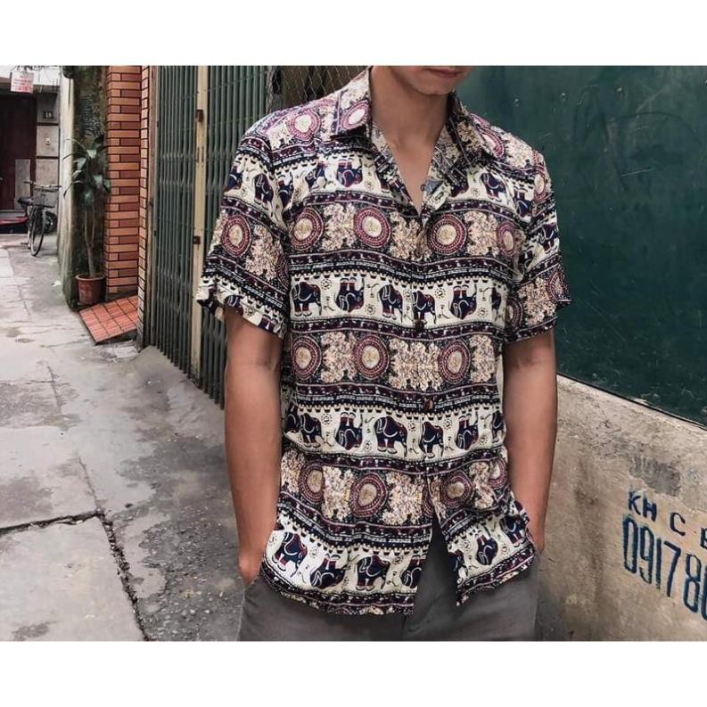 hoạ tiết voi, thổ cẩm hàng loại 1 không nhăn