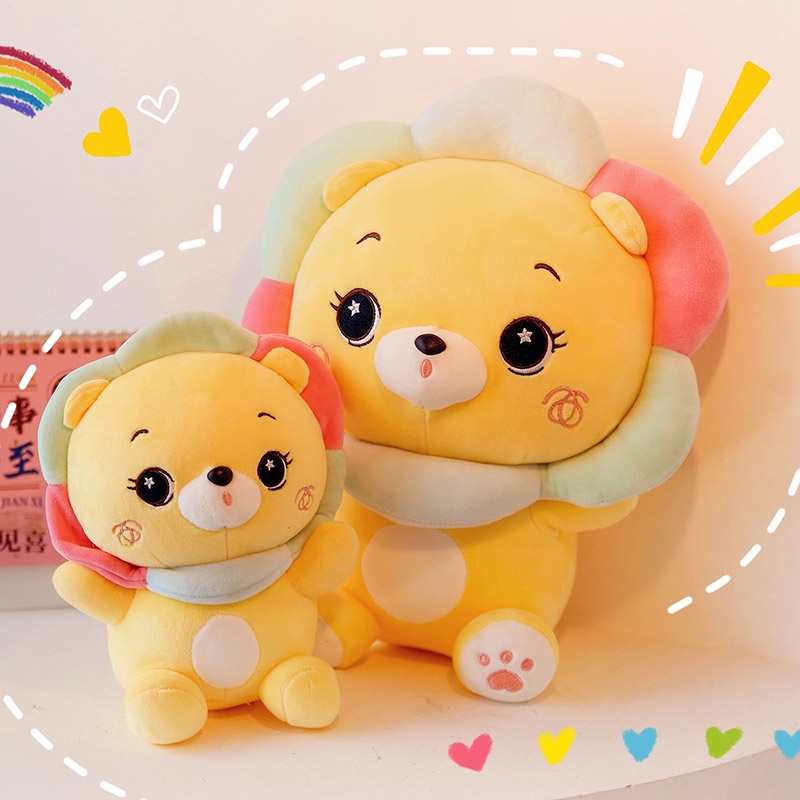AIXINI ✨68cm Sunshine Lion Plush Toy Plushie Pillow Dolls Cute Soft Lion Stuffed Toy Stuffed Animals Kawaii Anime Plush Kid Child Gift