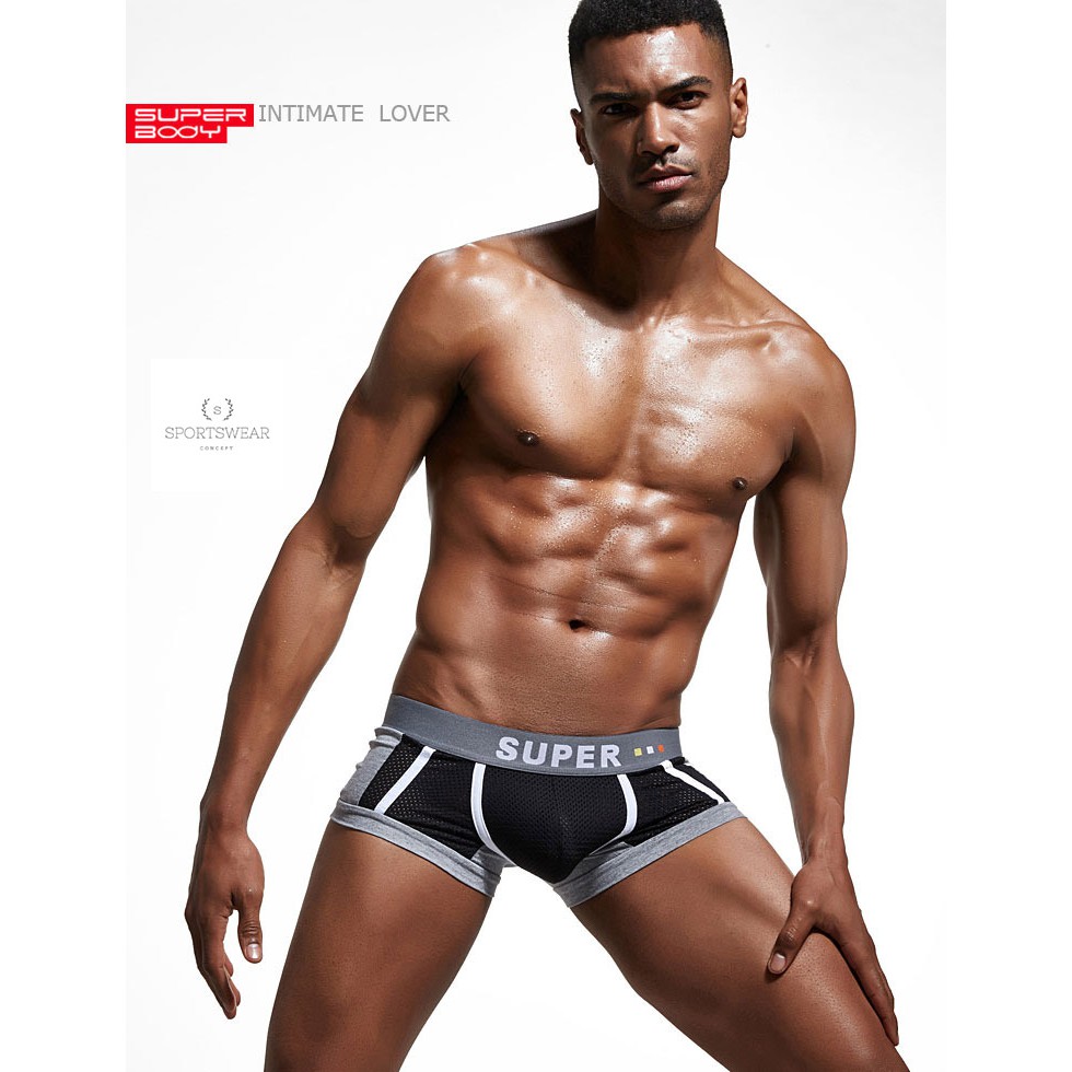 Quần lót nam boxer Super 3 màu Sportswear Concept co giãn thoải mái khô thoáng và thời trang nam tính