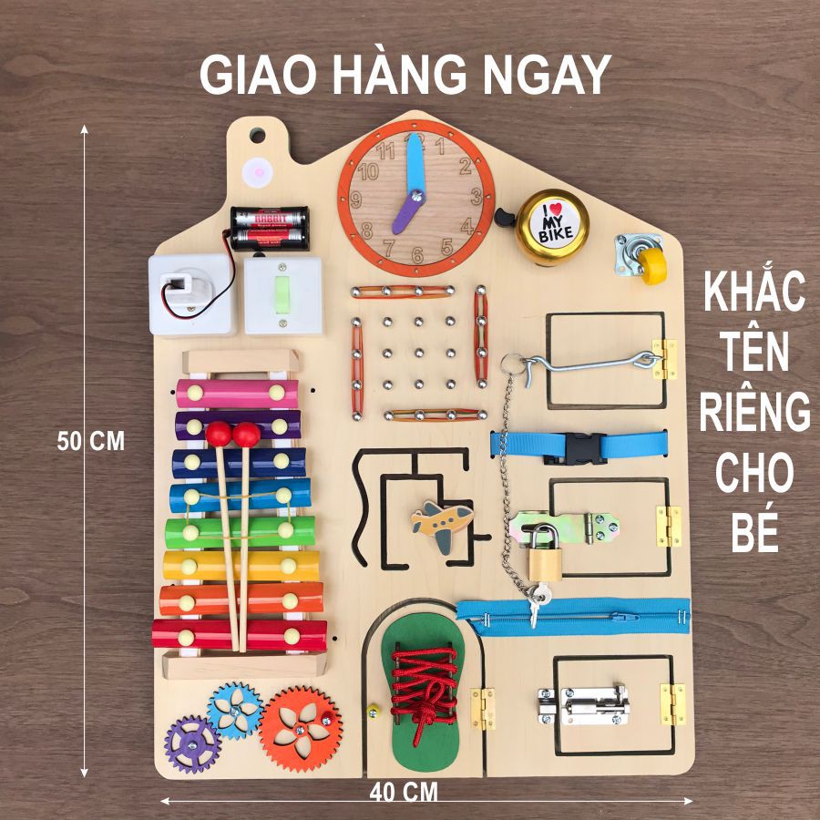 Busy board bảng bận rộn - Khắc tên riêng miễn phí