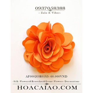 Hoa hồng lụa cài áo AF0002OR01S3