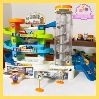 :đồ chơi bãi đỗ xe ô tô gara 3 tâng trẻ em có nhạc và đèn phiên bản thành phố mới - candy plus shop