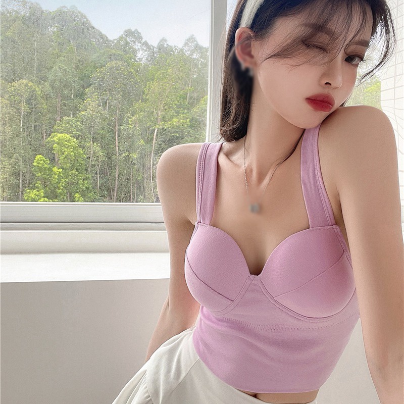Áo Tank Top Màu Sắc Đơn Giản Thiết Kế Ôm Sát Quyến Rũ
