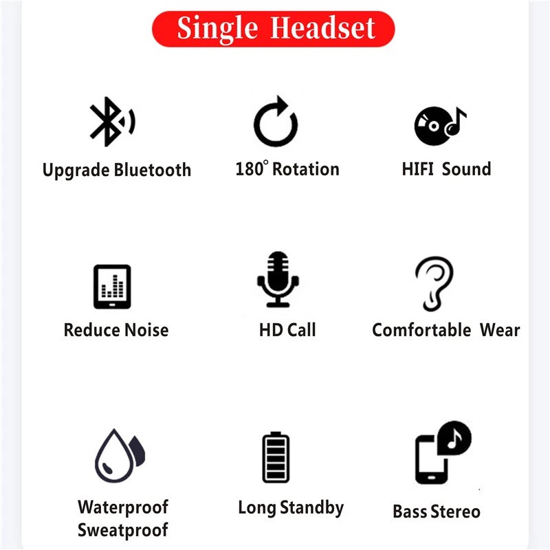 Tai nghe không dây Lenovo Hx106 kết nối Bluetooth 5.0 kèm mic thời trang
