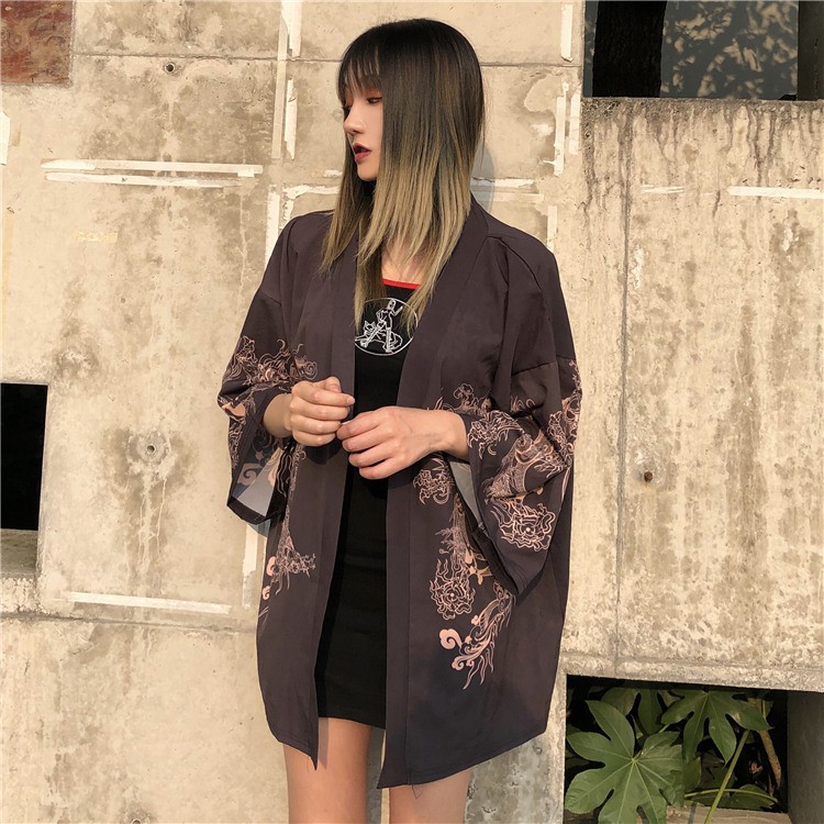 Haori/kimono unisex họa tiết rồng cá tính | BigBuy360 - bigbuy360.vn