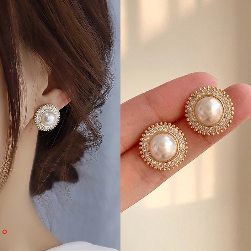 Khuyên tai Bông tai mạ vàng phong cách Hàn Quốc cổ điển đơn giản dành cho nữ