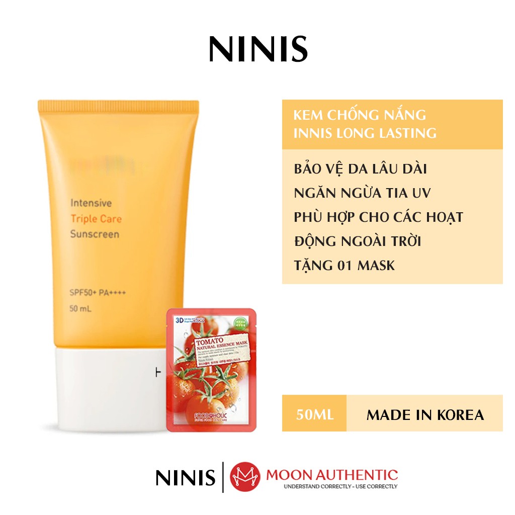 Kem chống nắng Innis Long Lasting Dành Cho Da Dầu - Mẫu 2019 - Hàn Quốc