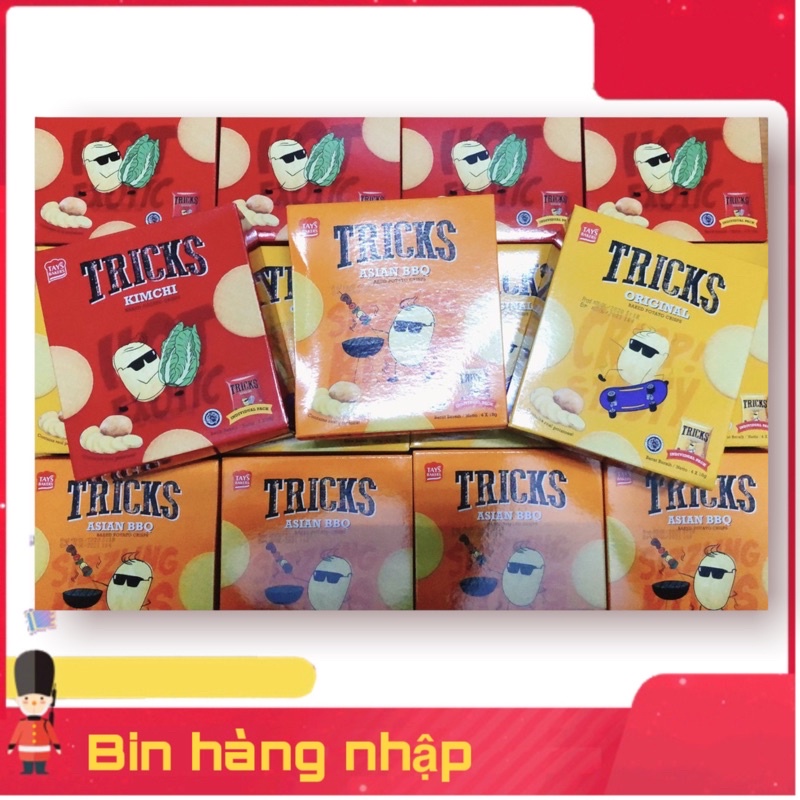 3 hộp bánh khoai tây tricks nhập từ indonesia ( 12 gói x 18gram )