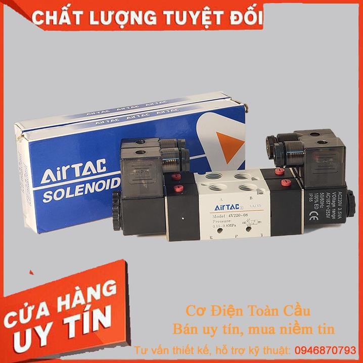 (GIẢM GIÁ CỰC SỐC) Van Điện Từ Airtac 4V220-08, van chia khí airtac