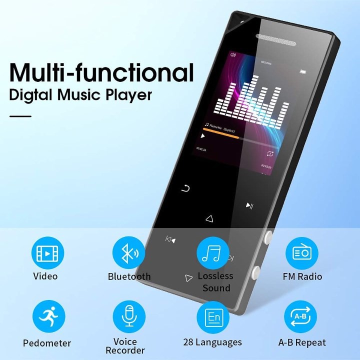 Máy Nghe Nhạc Mp3 Bluetooth Ruizu D05 Phiên Bản 2020 Bộ Nhớ Trong 8Gb - Máy Nghe Nhạc Không Dây Hỗ Trợ Xem Video