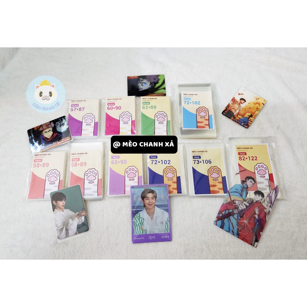 SLEEVE/BỌC THẺ BÀI MCX MÈO CHANH XẢ DÀY/SIÊU DÀY CARD KPOP/GMM/PACK NHÂN PHẨM/TCG, MINIPTC, CARD TRUYỆN JJK/SNS, POLA,..