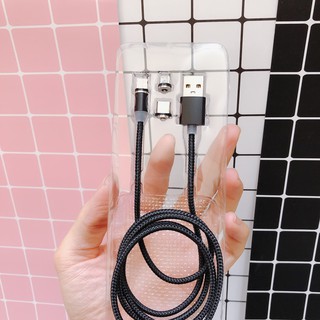 [Siêu rẻ] Cáp nam châm 3 in 1 micro USB, Lightning, Type C