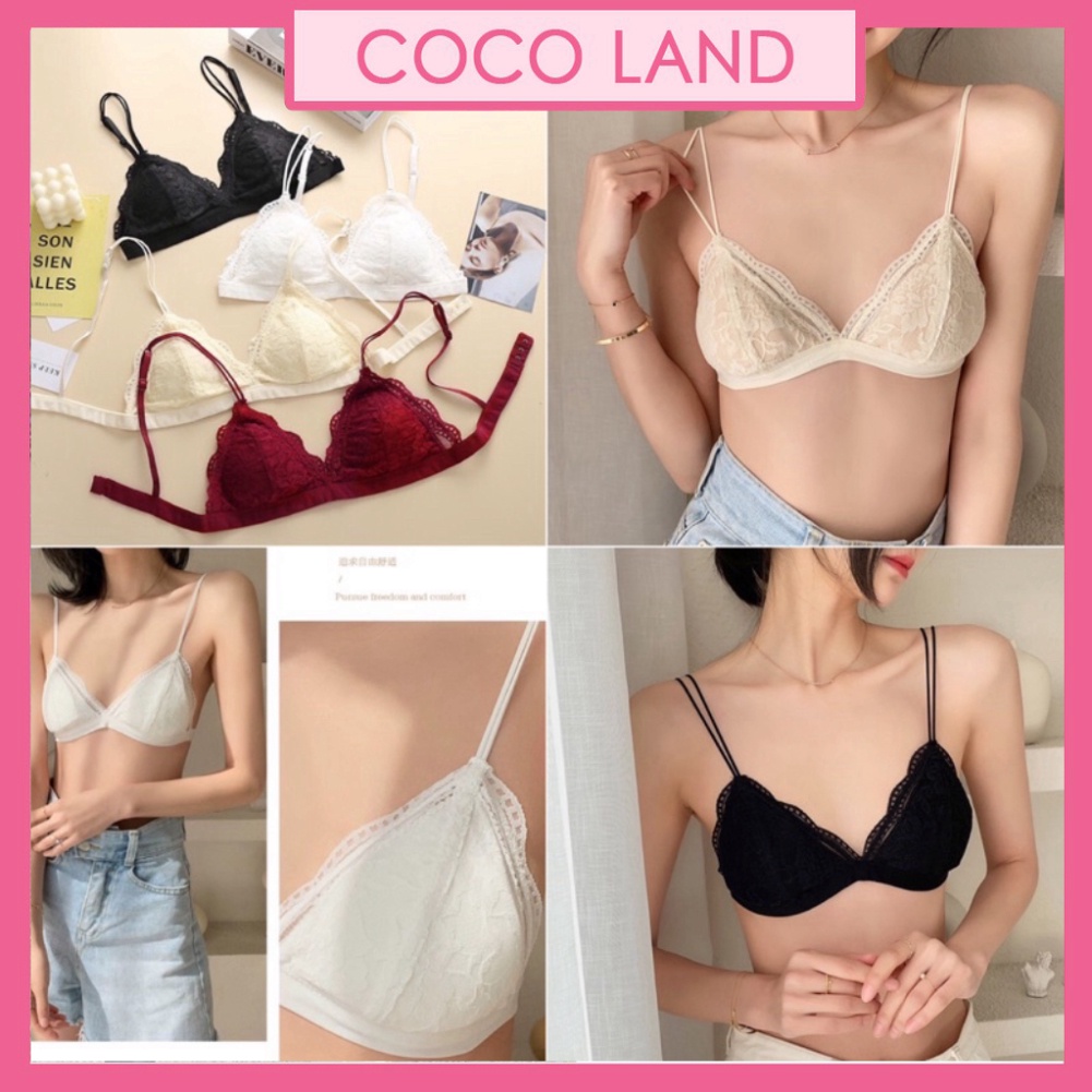 Áo Ngực , Áo Bra Ren Hoa Mềm Đệm Mỏng 2 Dây Kép Móc Cài Sau Siêu Mềm Dịu Êm 8753 chất đẹp nhiều mầu