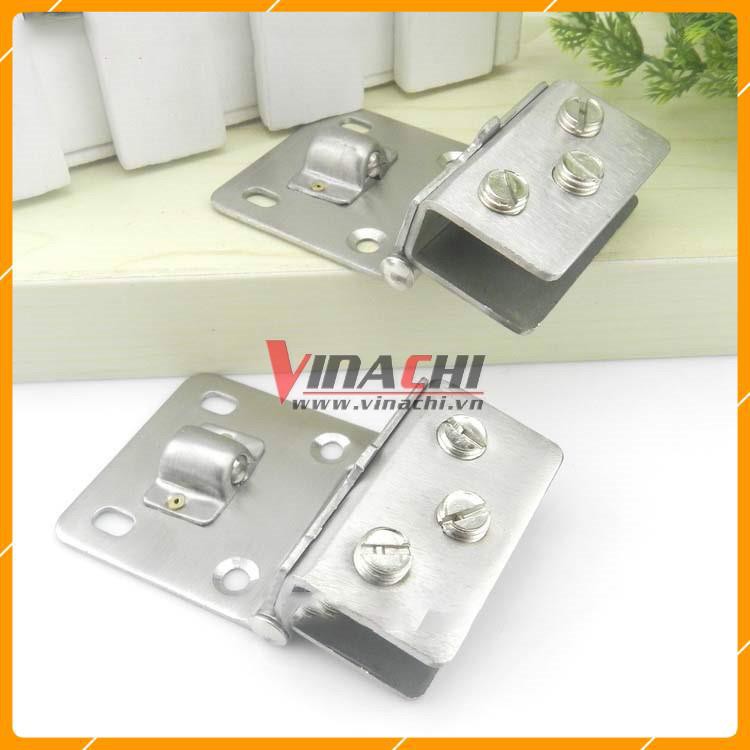 [CÓ SẴN] Bản Lề Cửa Kính Inox Chốt Bi - 1 Cái