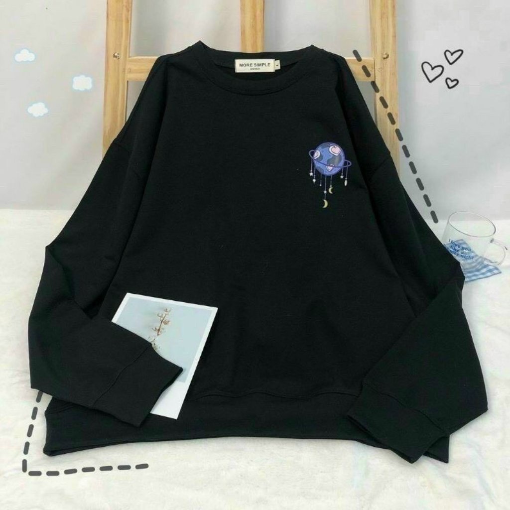 Áo sweater nỉ form rộng nam nữ ulzzang hottrend phong cách unisex street style AKN17 LECHAU trẻ trung năng động cao cấp