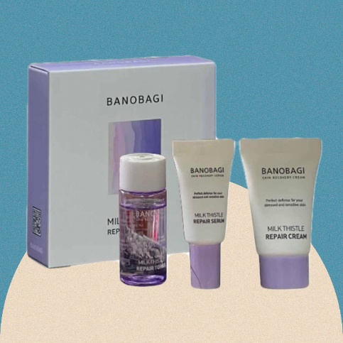 Bộ sản phẩm chăm sóc da Banobagi Milk Thistle Repair mini - Tím