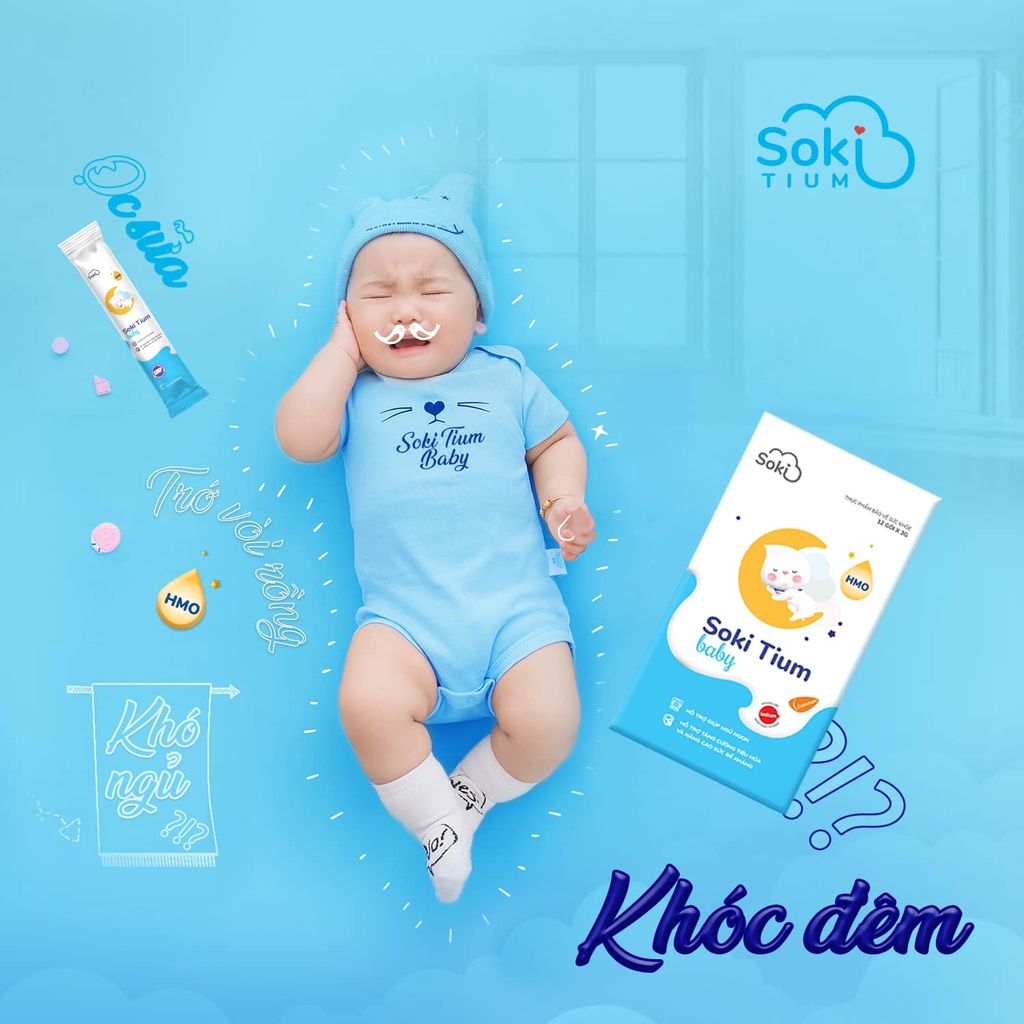 Sữa ngủ ngon cho bé giúp êm bụng, hỗ trợ tiêu hóa Soki Tium Baby (dòng cao cấp)