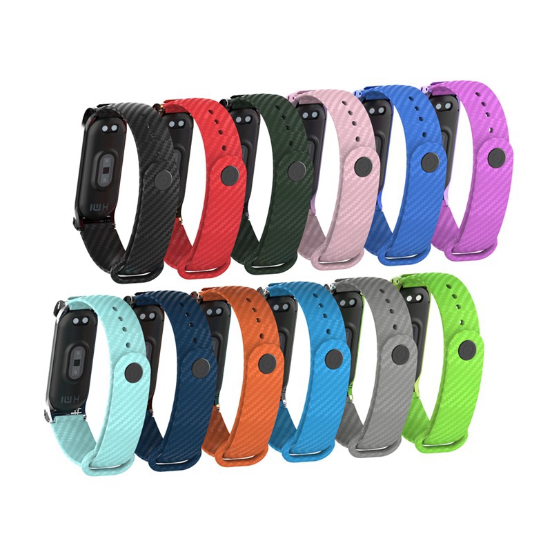 Vòng cổ tay cho Hiểu omi Mi Band 4 chuẩn bị các sợi cacbon Hồi phục dòng đã nén phần mềm.