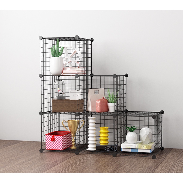 TẶNG CHỐT-BÁN THEO TẤM Tấm Lưới Sắt, Thép - ĐEN 🆓Kệ Đa Năng Làm Giá Để Sách, Để Đồ Tiện Dụng - LẮP GHÉP