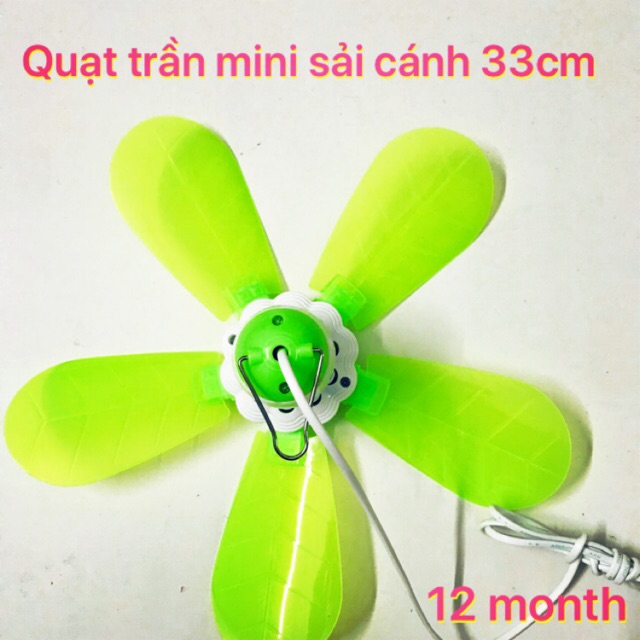 Quạt treo màn quạt trần mini 5 cánh loại sịn | BigBuy360 - bigbuy360.vn