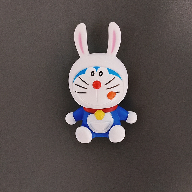 Miếng Dán Nam Châm PVC 3D Hình Hoạt Hình Doraemon Trang Trí Tủ Lạnh