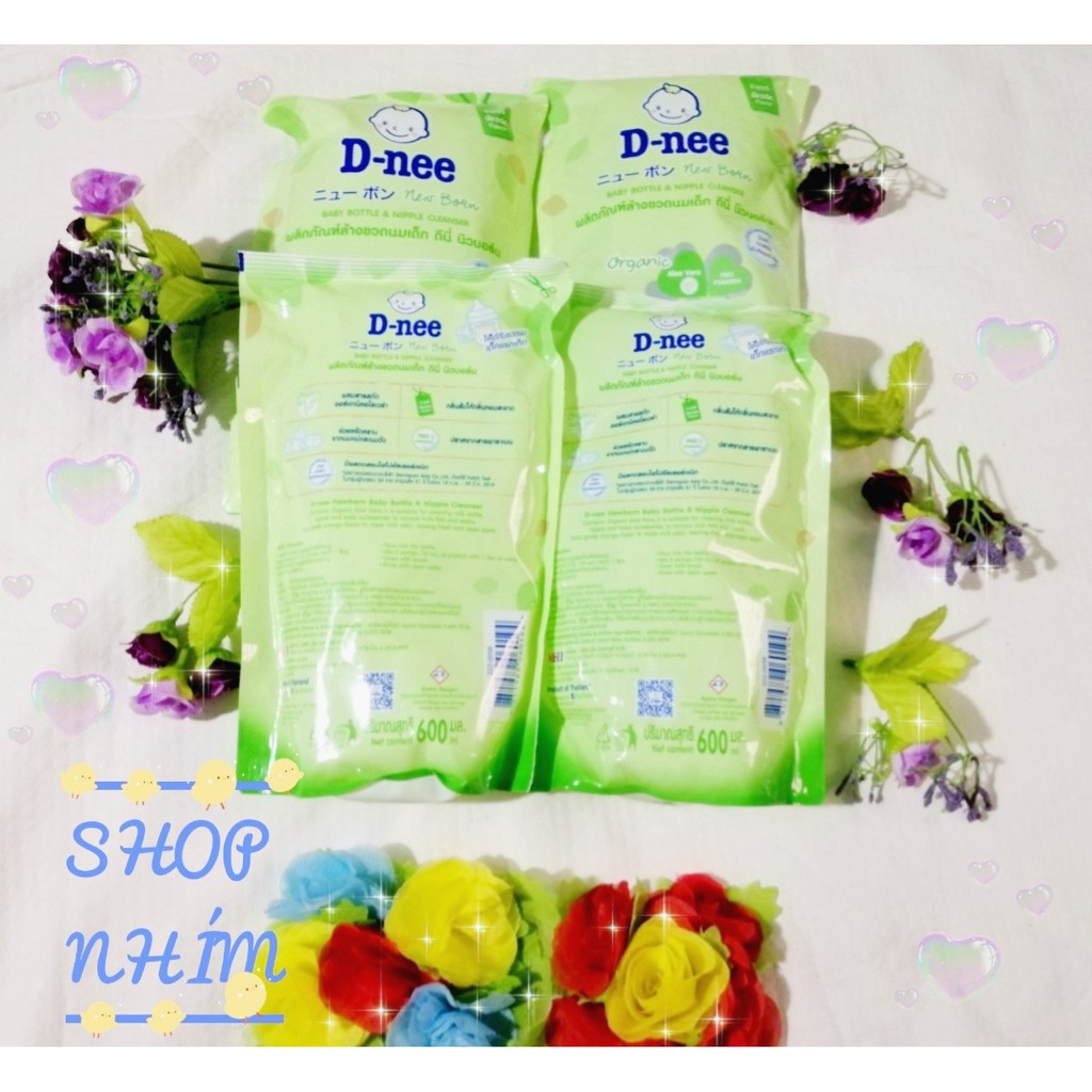 Nước rửa bình sữa Dnee dạng túi 600ml