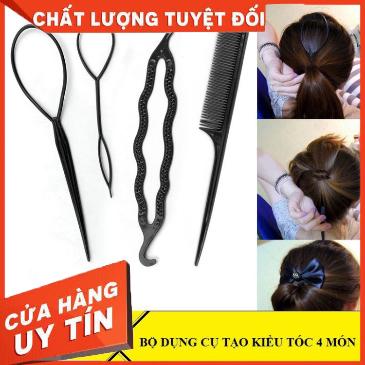 [HOT] Dụng Cụ Tạo Kiểu Tóc Mái Tự Nhiên Xinh Xắn Kèm Lược [Set 4 Chi Tiết] (HÀNG CHUẨN GIÁ ĐẸP)