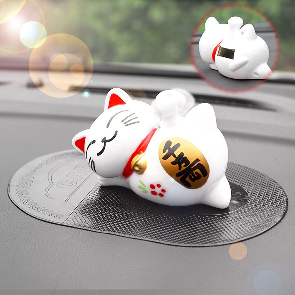 Đồ trang trí chú mèo lười hoạt hình sử dụng năng lượng mặt trời trang trí xe hơi