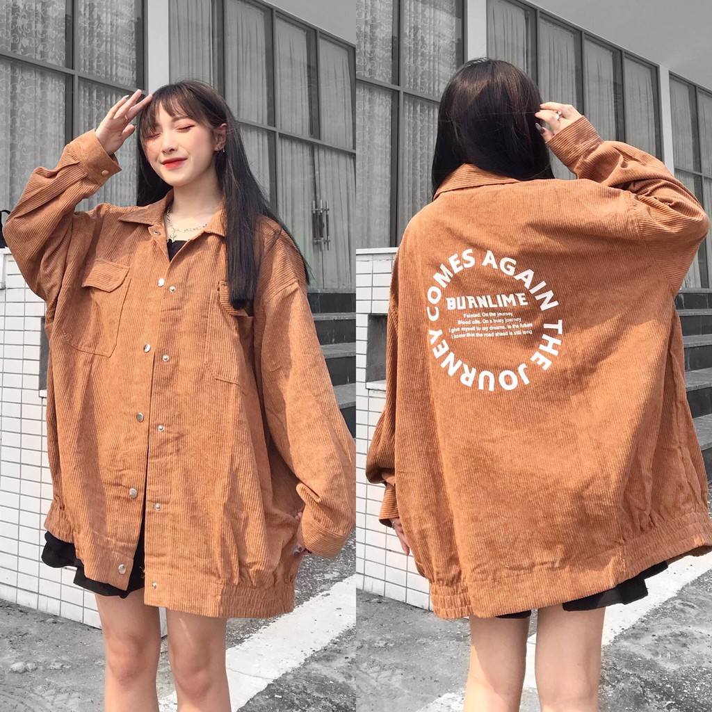 Áo Khoác Nhung Gân JONEY Form Rộng Tay Dài Ulzzang (Ảnh Thật) | BigBuy360 - bigbuy360.vn