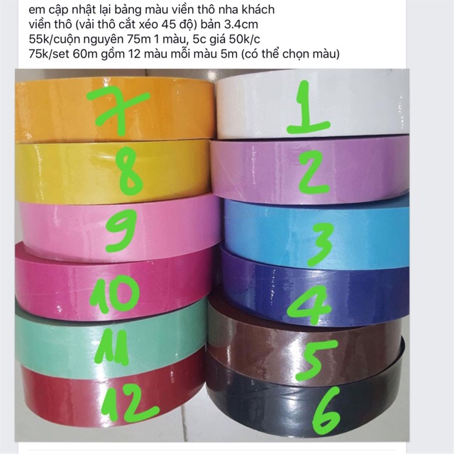 75k/set viền vải thô
