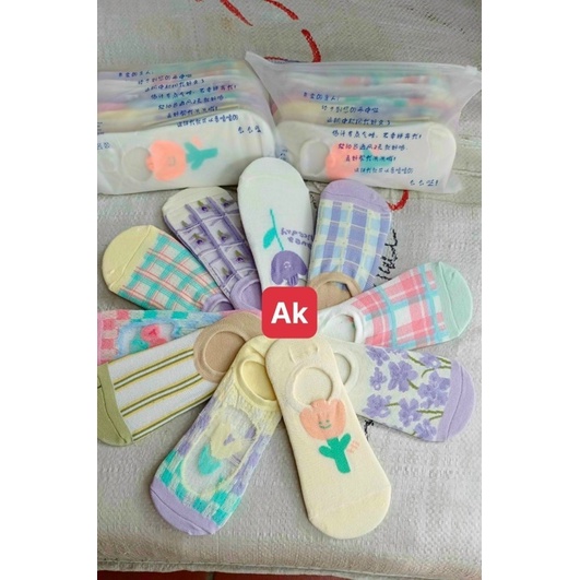 Set 5 đôi tất hài nữ cute sắc màu