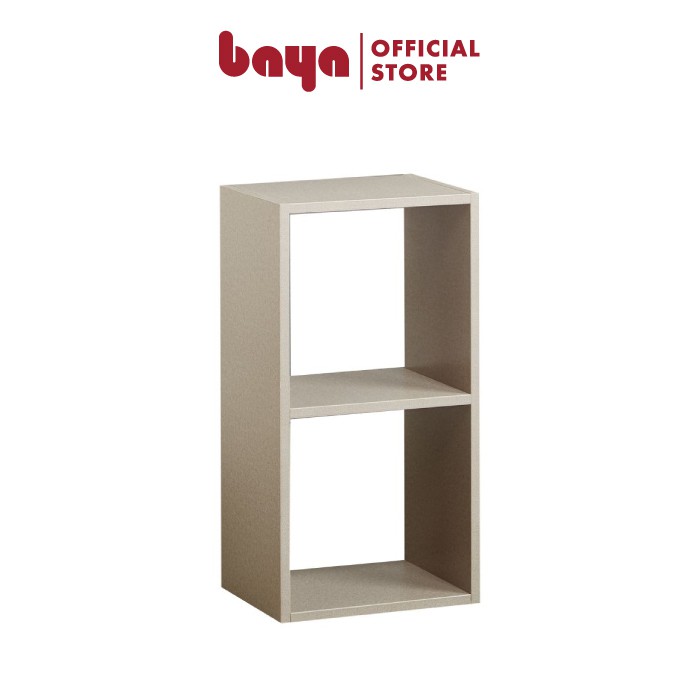 Kệ để sách đa năng 2 ô vuông BAYA SUND MFC chống thấm đưng sách, trang trí nhà cửa kích thước33.6x30x72 cm 2000517
