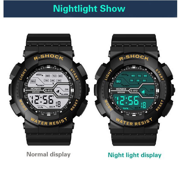 Đồng hồ điện tử nam R Shock dáng thể thao chống nước tốt | BigBuy360 - bigbuy360.vn