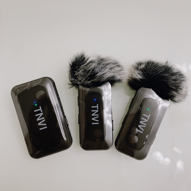 Bộ 2 micro cài áo không dây TNVI V3 dùng cho điện thoại, máy quay, quay vlog Youtube, phỏng vấn…