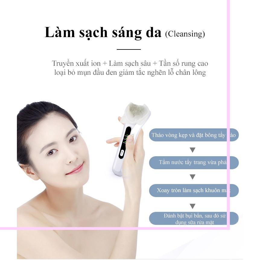 Máy Massage Mặt  Cao Cấp Làm Đẹp Da 3 Trong 1- Chế Độ Làm Sạch Sâu, Nuôi Dưỡng Da và Massage Nhiệt Tạo Ẩm Da | BigBuy360 - bigbuy360.vn