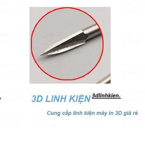 Mũi phay gỗ 2 khía lưỡi dài cho máy cnc cán dùng đục khắc gỗ , nhựa , mica ... thép HSS