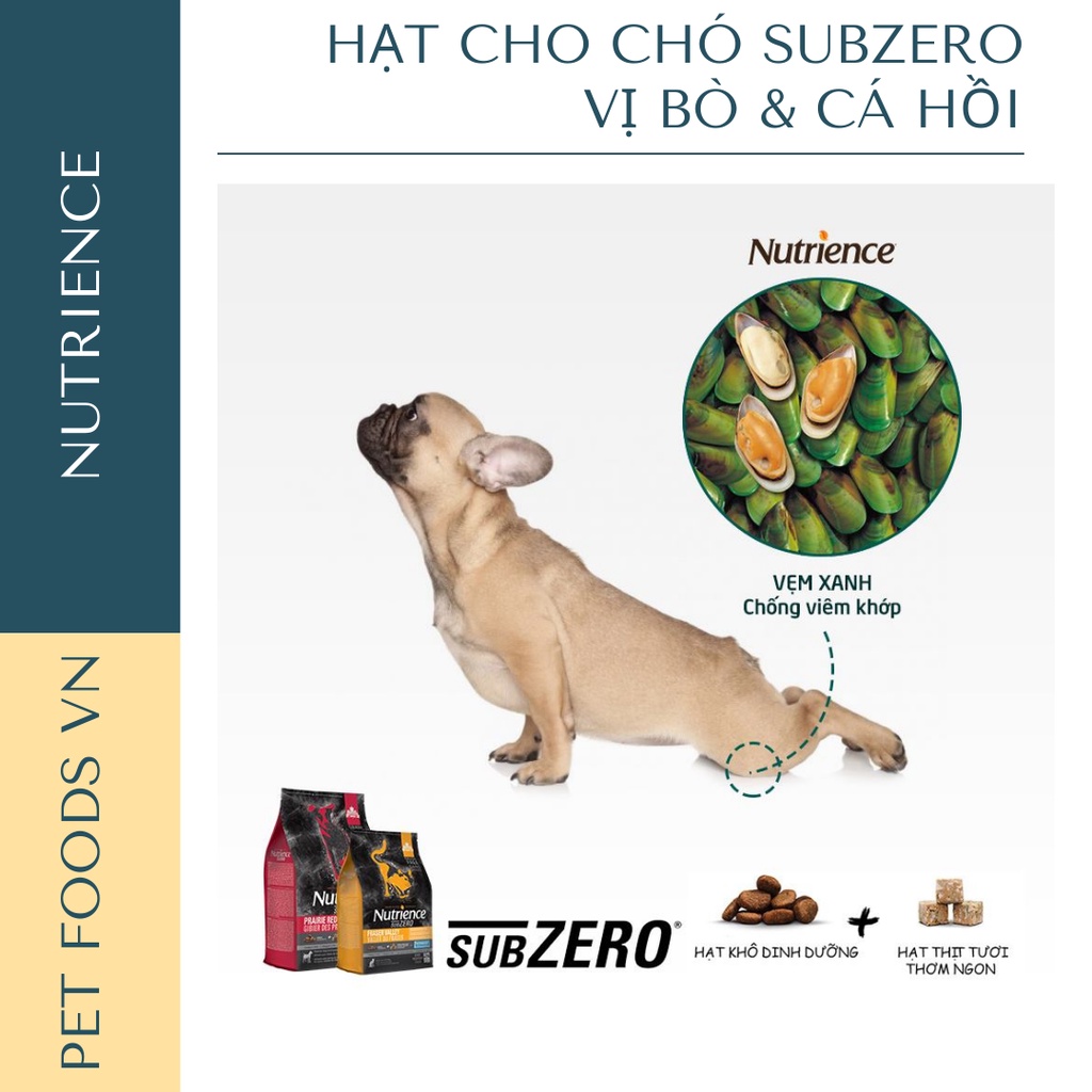 Hạt cho chó NUTRIENCE Subzero Dog 2kg vị Bò &amp; Cá Hồi