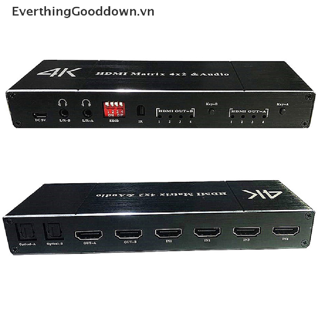 Bộ Chia Cổng HDMI 4K HDMI EDID Matrix 4 Trong 2 Ra 4X2