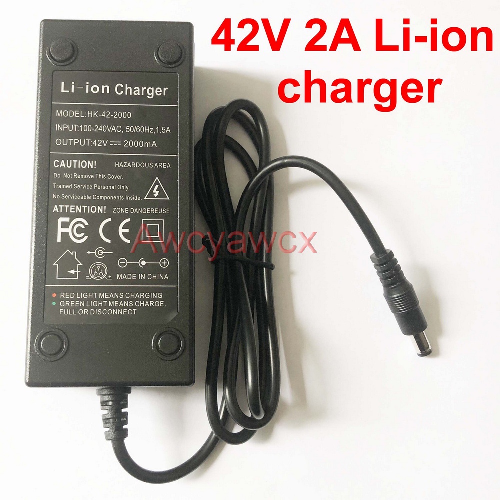 42V 2A 2000mA AC DC bộ sạc pin 36V 38V Lithium Li-ion cho Xiaomi Baicycle Xe đạp điện S1 S2 Pro 10S 
